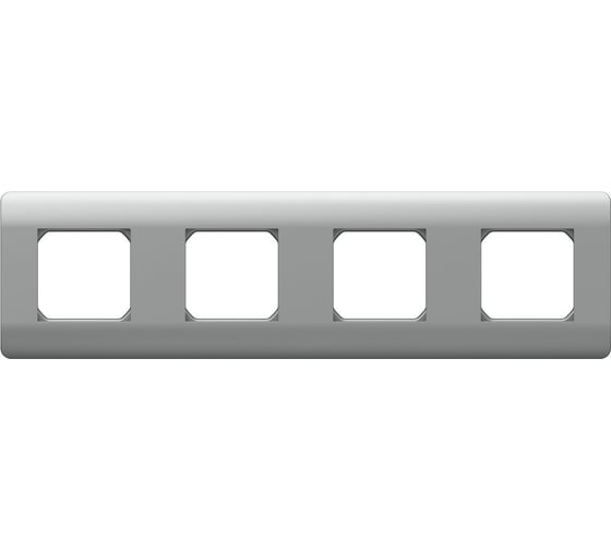 Изображение товара Рамка 4-местная CHINT NEW3-E универсальная, серебро 431439