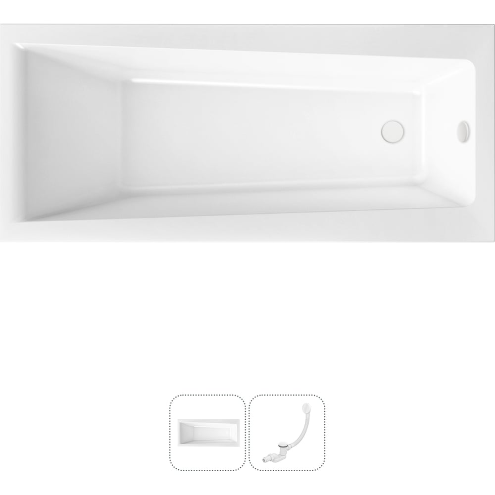 Изображение товара Акриловая ванна Lavinia Boho Rock 2 в 1 с возможностью установки стеклянной шторки