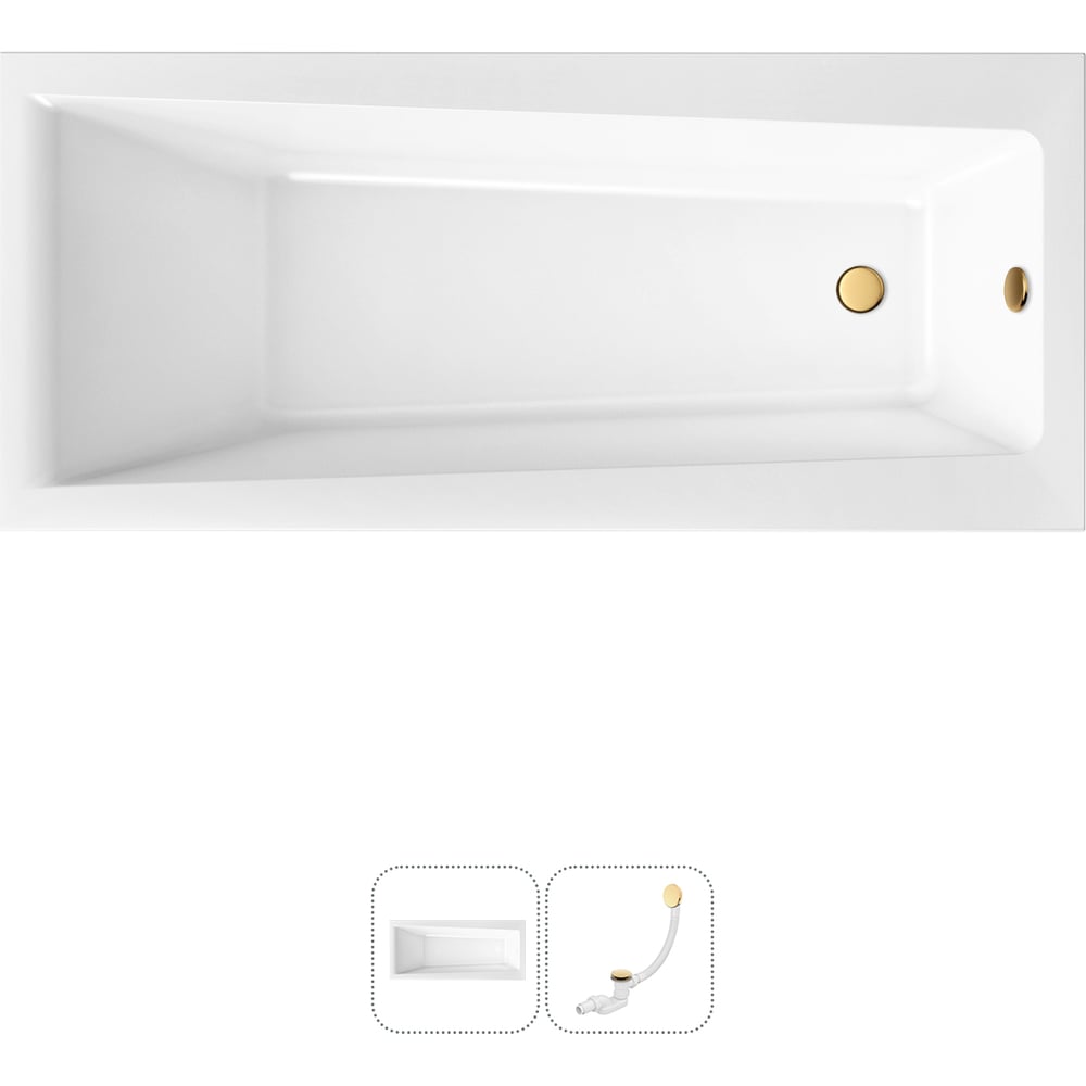 Изображение товара Акриловая Ванна Lavinia Boho Rock 170x75 см с возможностью установки экрана