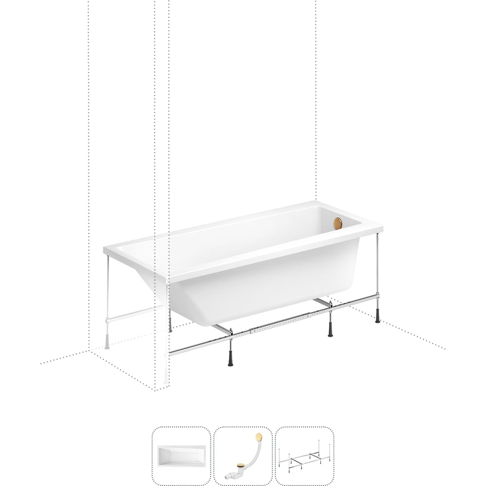 Изображение товара Акриловая ванна Lavinia Boho Rock 1600 мм в комплекте 3 в 1 Изображение товара Акриловая ванна Lavinia Boho Rock 1600 мм в комплекте 3 в 1