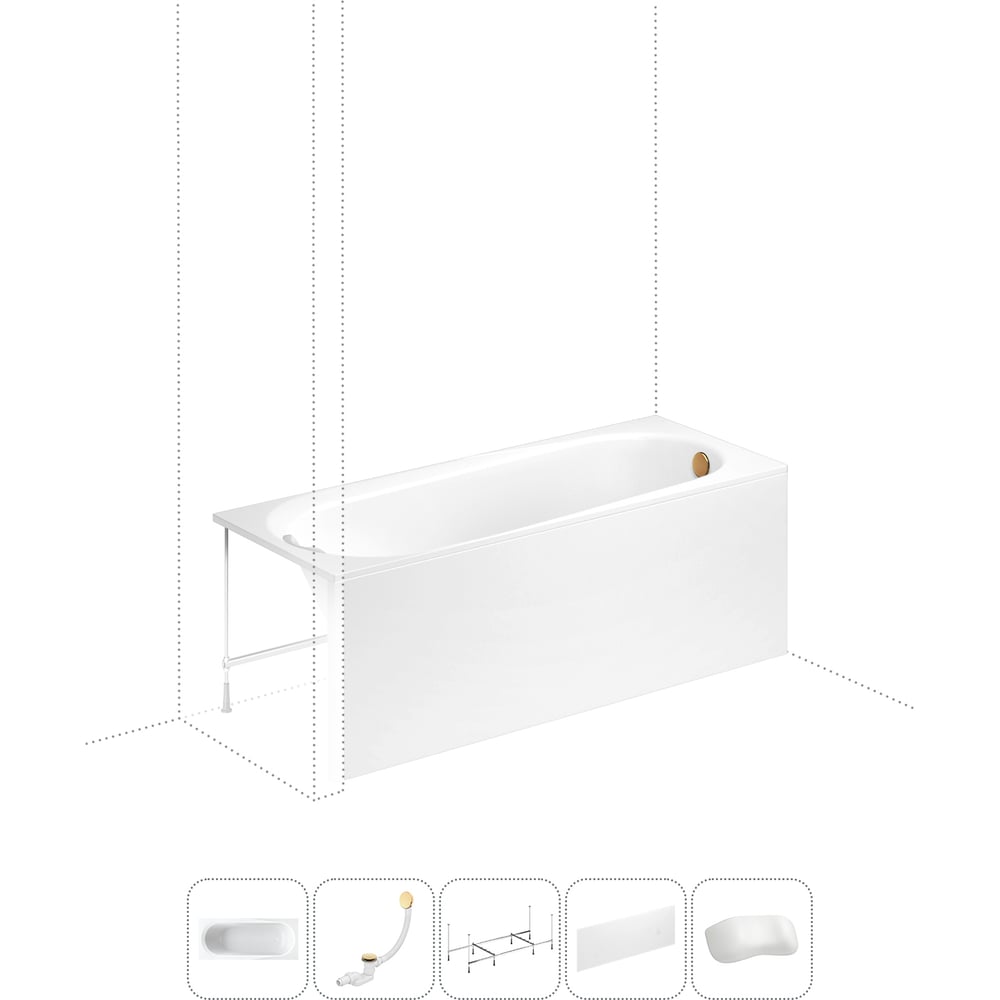 Изображение товара Акриловая ванна Lavinia Boho Biore 5 в 1 - классическая белая