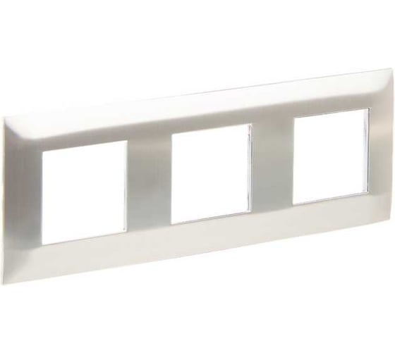 Изображение товара Рамка 3-местная IEK SKANDY SK-F33N металл никель SK-M32-M-K50