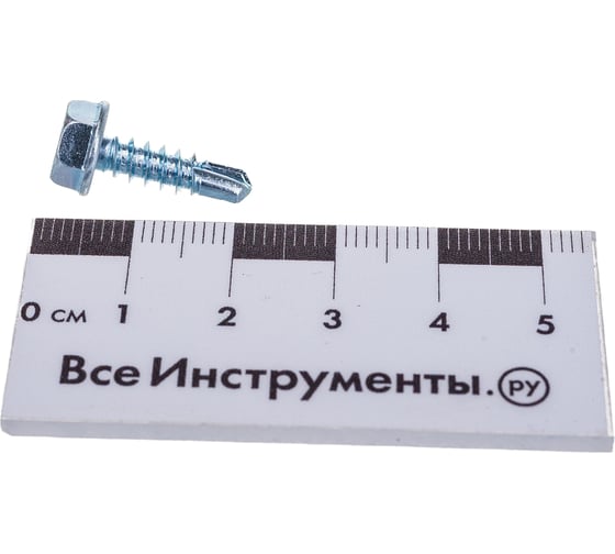 Изображение товара Саморез ZAMETAL 4,8 х 16 со сверлом и шестигранн. головкой DIN 7504K, оц., уп. 1000 шт. ZA081450