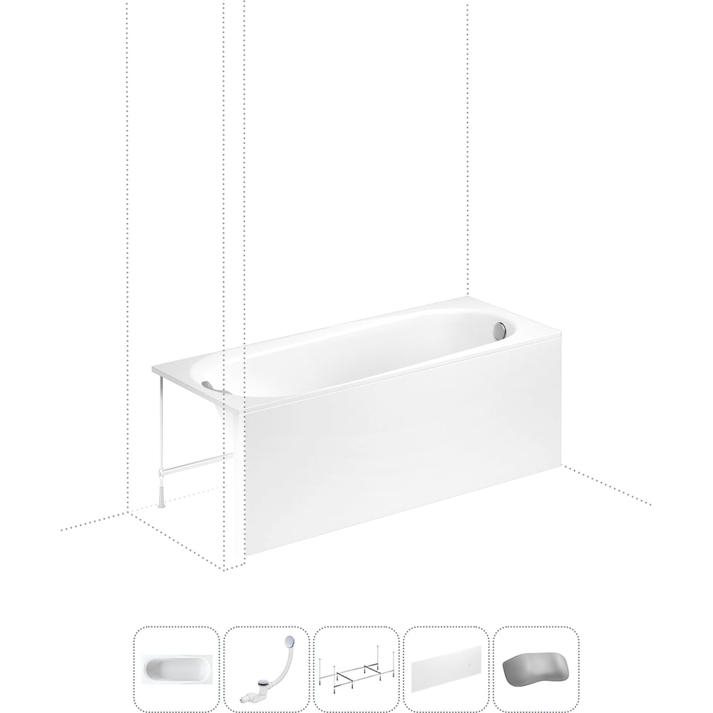 Изображение товара Акриловая ванна Lavinia Boho Biore 5 в 1 1500 мм