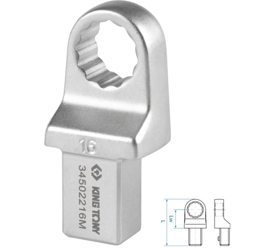 Изображение товара Насадка накидная серии FIT 16 мм, 14x18 мм KING TONY 34502216M