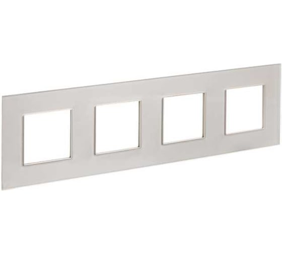 Изображение товара Рамка 4-местная IEK SKANDY SK-F24Sh стекло шампань SK-M42-G-K37