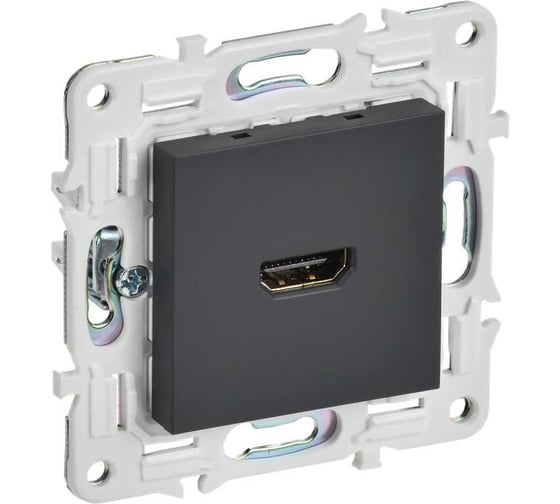 Изображение товара Розетка HDMI IEK SKANDY SK-H01G графит SK-H10-K53