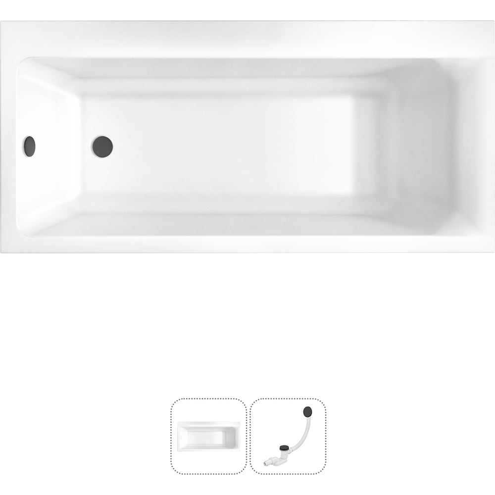 Изображение товара Акриловая ванна Lavinia Boho Catani 2 в 1 прямоугольная встраиваемая