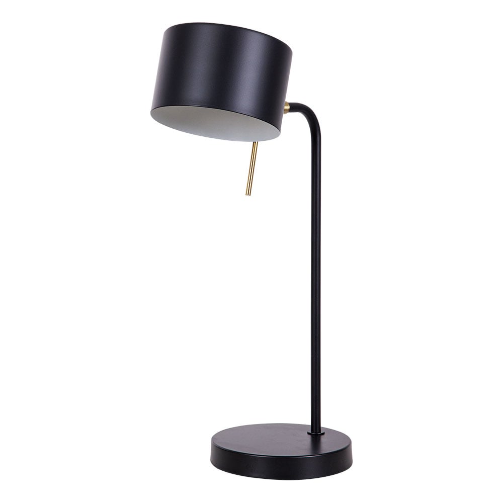 Изображение товара Декоративная настольная лампа ARTE LAMP SEBASTIAN A7051LT-1BK стиль лофт с металлом и абажуром