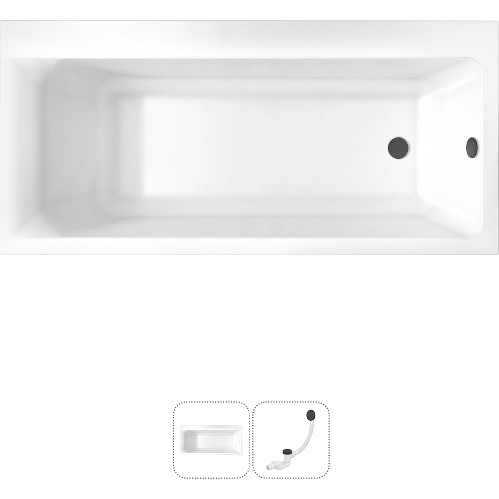 Изображение товара Акриловая ванна Lavinia Boho Catani 1600 мм, правый разворот