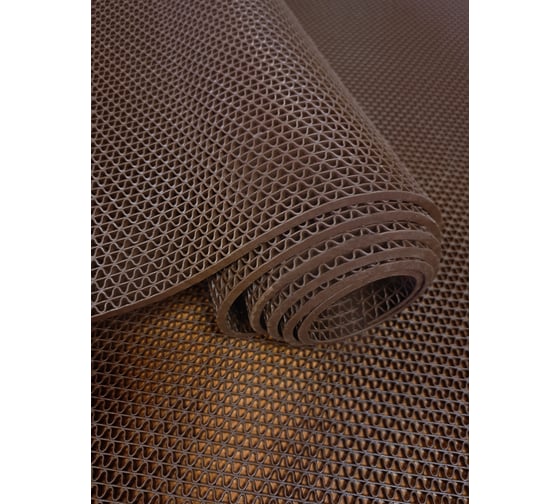 Изображение товара Покрытие противоскользящее для бассейна и бани QUINGDAO TOPLIT "Зиг-Заг" (4,5 мм) 90x200 коричневый ZigZag_09х2к