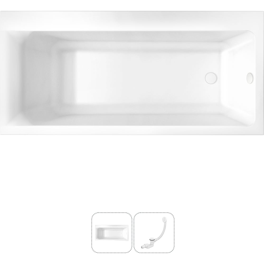 Изображение товара Акриловая ванна Lavinia Boho Catani 2 в 1 с правым разворотом