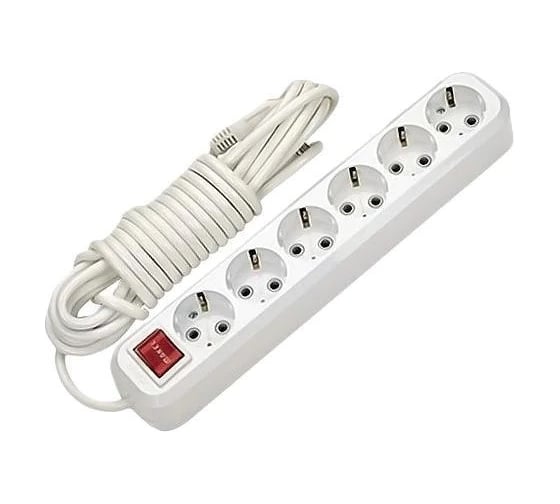 Изображение товара Удлинитель MAKEL 6х5м с заземлением 16А IP20 с выключателем MGP234