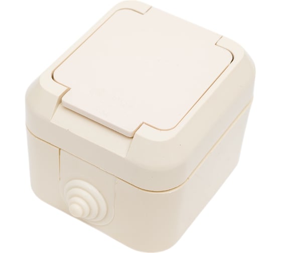 Изображение товара Розетка с крышкой MAKEL п герм кремовая 18204