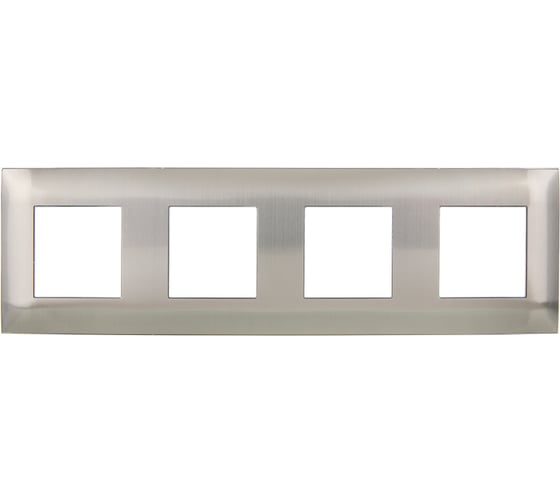 Изображение товара Рамка 4-местная IEK SKANDY SK-F34N металл, никель SK-M42-M-K50