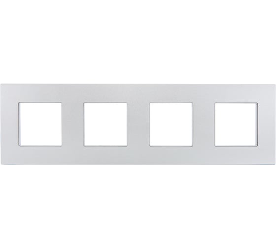 Изображение товара Рамка 4-местная IEK SKANDY SK-F34S металл, серебро SK-M42-M-K23