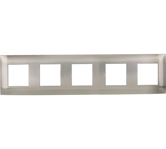 Изображение товара Рамка 5-местная IEK SKANDY SK-F35N металл, никель SK-M52-M-K50
