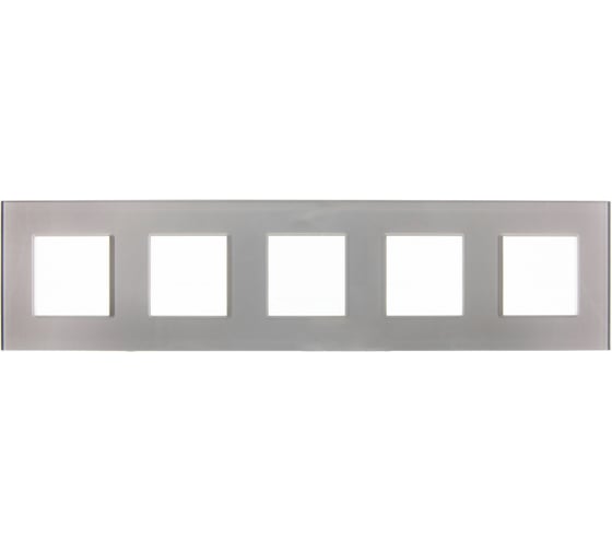 Изображение товара Рамка 5-местная IEK SKANDY SK-F25Sh стекло, шампань SK-M52-G-K37