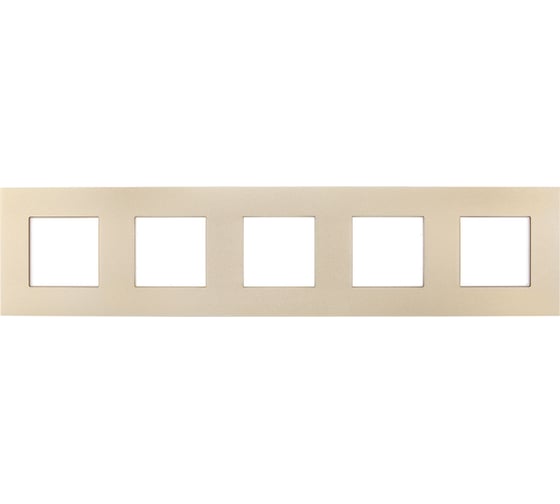 Изображение товара Рамка 5-местная IEK SKANDY SK-F35Sh металл, шампань SK-M52-M-K37