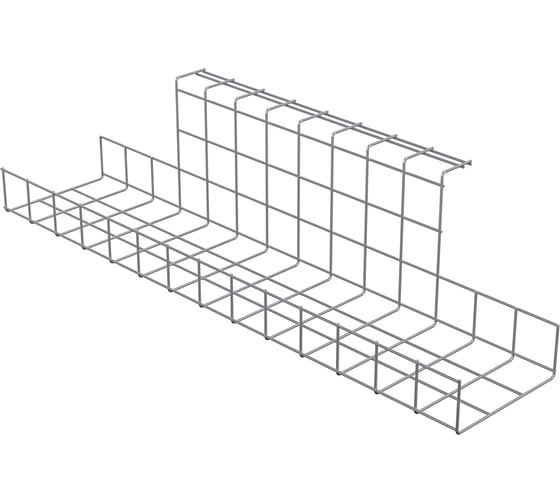 Изображение товара Корзина для фиксации источников питания НАЙДИ крепление под столешницей, металлик серебристый КИП001.26