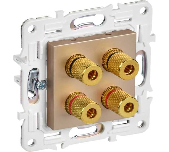 Изображение товара Аудиорозетка 4-местная IEK SKANDY SK-A01Sa песочный SK-S40-K98