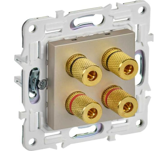 Изображение товара Аудиорозетка 4-местная IEK SKANDY SK-A01Sh шампань SK-S40-K37