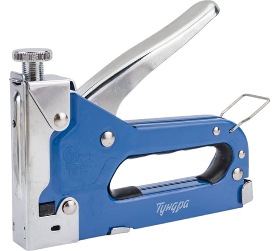 Изображение товара Мебельный степлер ТУНДРА регулируемый, металлический корпус, тип скоб 53, 4 - 14 мм 1018497