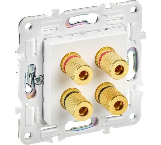 Изображение товара Аудиорозетка 4-местная IEK SKANDY SK-A01W арк. белый SK-S40-K01
