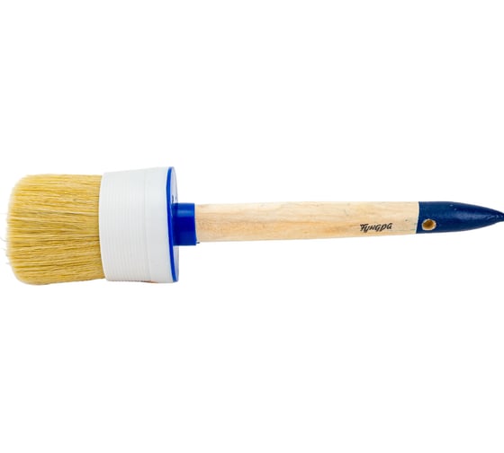 Изображение товара Кисть ТУНДРА круглая, натуральная щетина, деревянная рукоятка, № 20, 65 мм 881559