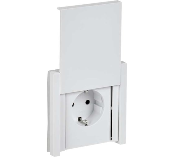 Изображение товара Розетка IEK FORTEPIANO с з/к/ш с крышкой б/к 16А IP44 FP219 белый FP-R16-16-1-44-K01