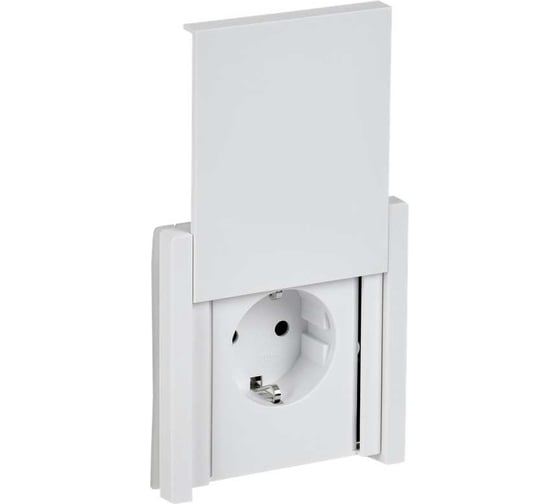 Изображение товара Розетка IEK FORTEPIANO с з/к/ш с крышкой в/к 16А IP44 FP221 белый FP-R16-16-44-K01