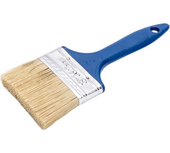 Изображение товара Плоская кисть  ТУНДРА смешанная щетина, пластиковая ручка, 3", 75 мм 1818239