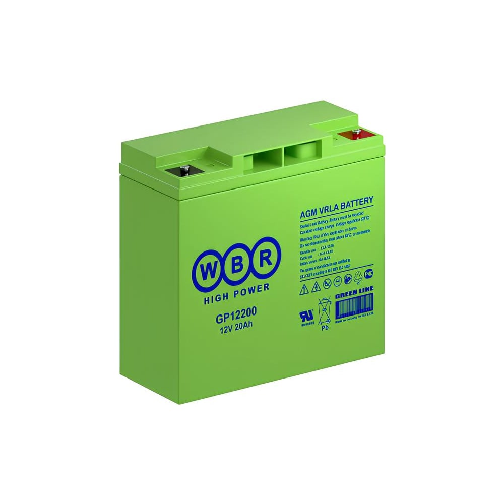 Изображение товара Аккумулятор для ИБП GP12200 12 В 20 А*ч WBR надежное питание