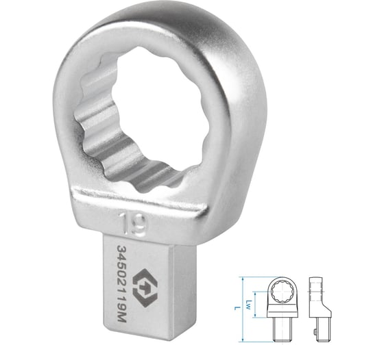 Изображение товара Насадка накидная серии FIT 19 мм, 9x12 мм KING TONY 34502119M