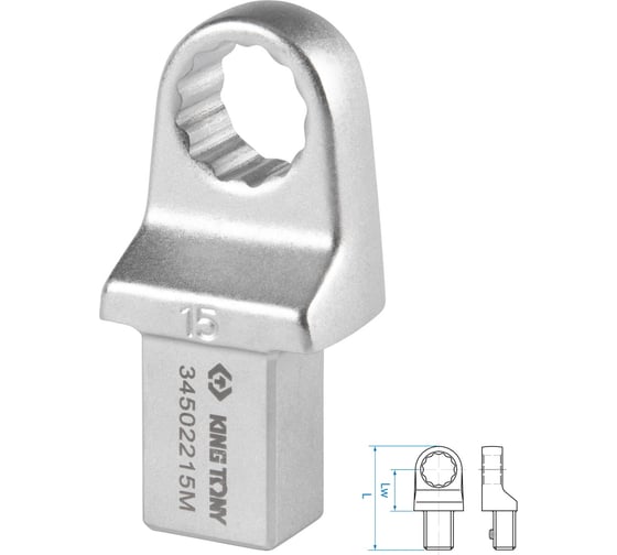 Изображение товара Насадка накидная серии FIT 15 мм, 14x18 мм KING TONY 34502215M