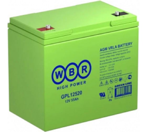 Изображение товара Аккумулятор для ИБП GPL12520 12 В, 55 А*ч WBR УТ-00000237