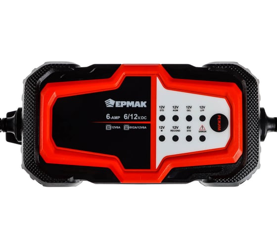 Изображение товара Автоматическое зарядное устройство для АКБ ЕРМАК 6А, аналоговое управление 721-013