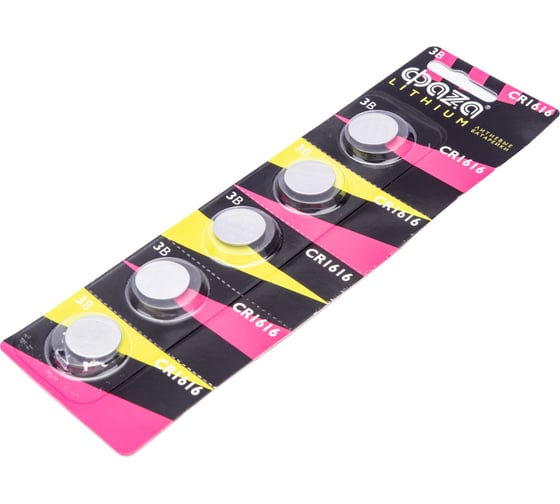 Изображение товара Элемент питания ФАZА литиевый CR1616 3В BL-5 (блист.5шт) 5027916