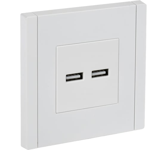 Изображение товара Розетка IEK FORTEPIANO USB A+A 3,1А FP249 белый FP-U21-D31-K01