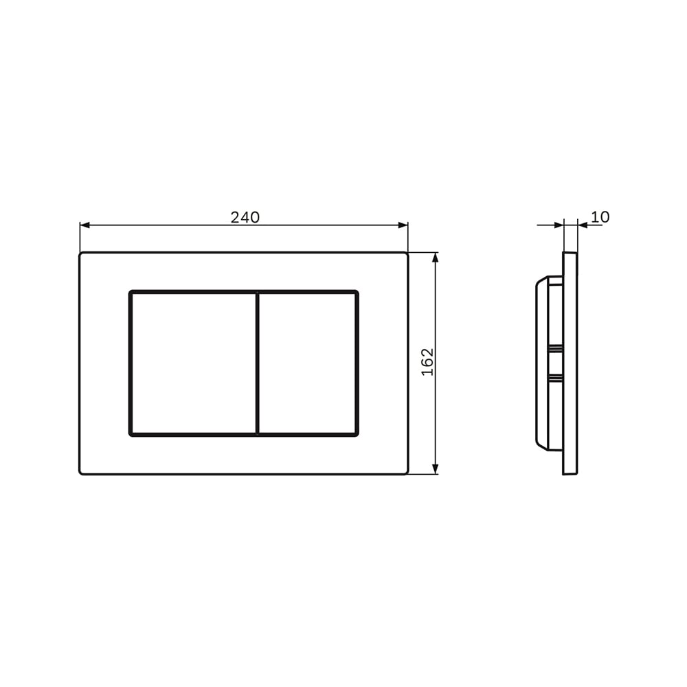 Изображение товара Клавиша для инсталляции AM.PM ErgoFit S пластик хром глянцевый модель I090251