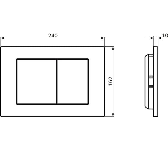 Изображение товара Клавиша для инсталляции AM.PM ErgoFit S пластик, хром глянцевый I090251