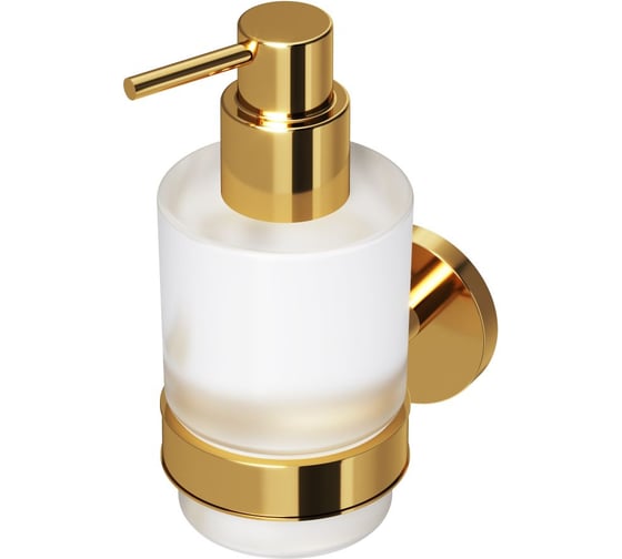 Изображение товара Стеклянный диспенсер для жидкого мыла с настенным держателем AM.PM X-Joy золото A85A36999