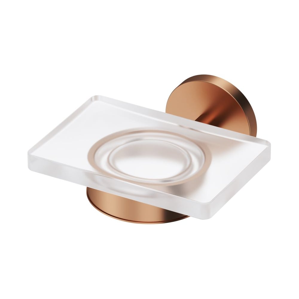 Изображение товара Стеклянная мыльница с настенным держателем AM.PM X-Joy розовое золото