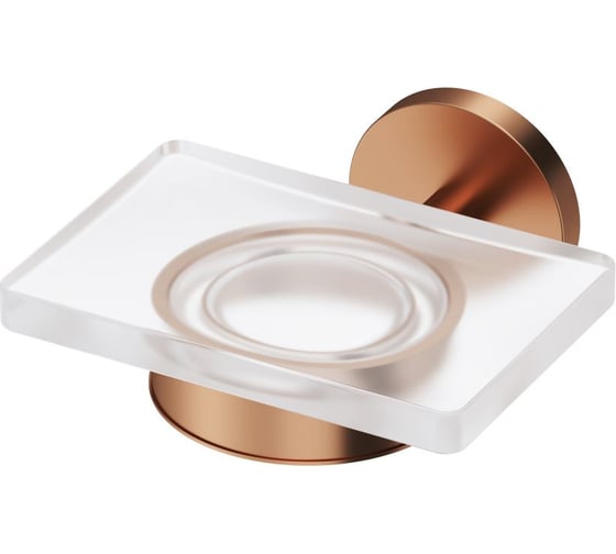 Изображение товара Стеклянная мыльница с настенным держателем AM.PM X-Joy роз. золото A85A34244