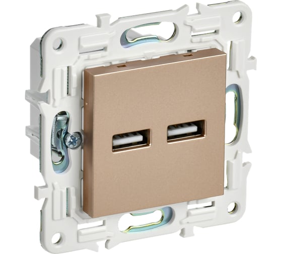 Изображение товара Розетка IEK SKANDY USB A+A 3,1А SK-R15Sa песочный SK-U21-D31-K98