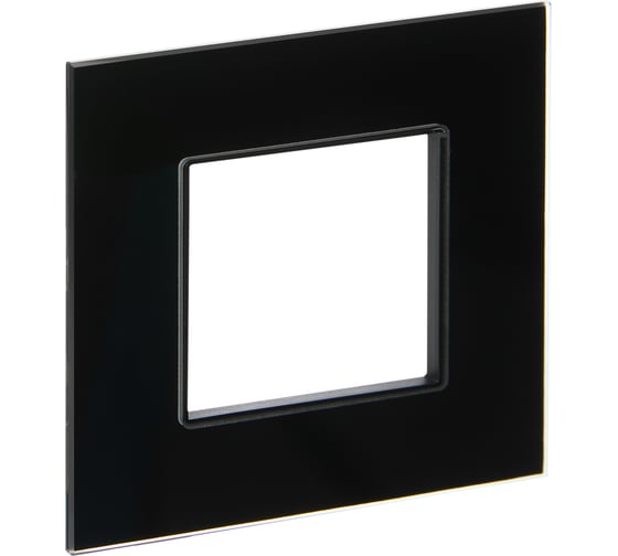 Изображение товара Рамка IEK SKANDY 1-местная SK-F21Bl стекло черный SK-M12-G-K02