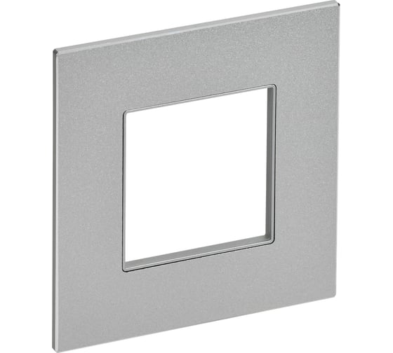 Изображение товара Рамка IEK SKANDY 1-местная SK-F31S металл серебристый SK-M12-M-K23