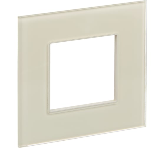 Изображение товара Рамка IEK SKANDY 1-местная SK-F21B стекло бежевый SK-M12-G-K10