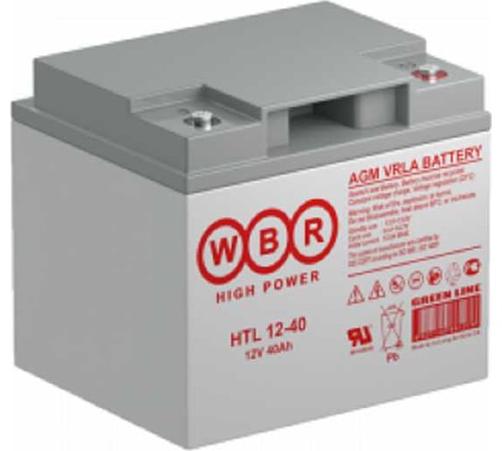 Изображение товара Аккумуляторная батарея HTL12-40 12 В, 40 А*ч WBR УТ-00000289
