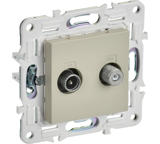 Изображение товара Розетка IEK SKANDY двойная TV+SAT SK-A13B бежевый SK-AF20-O-K10